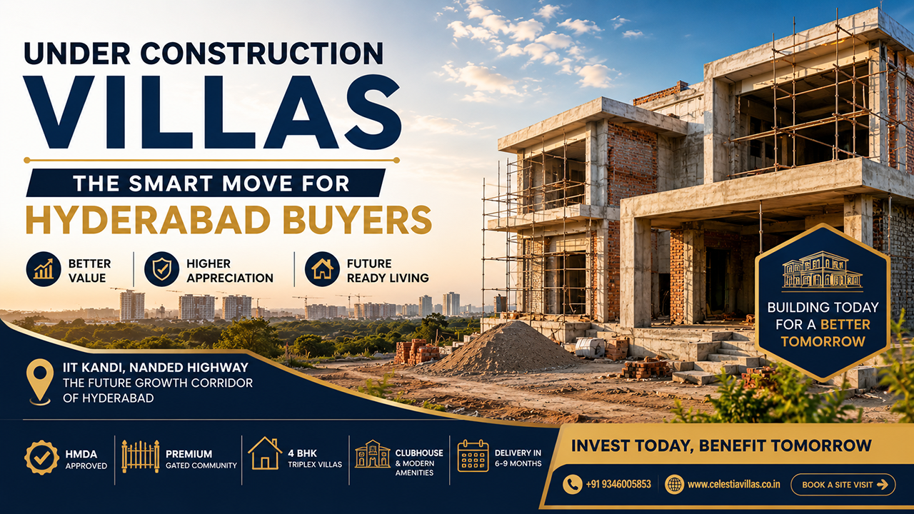 Why Under Construction Villas in Hyderabad Offer Better ROI Than Ready Homes